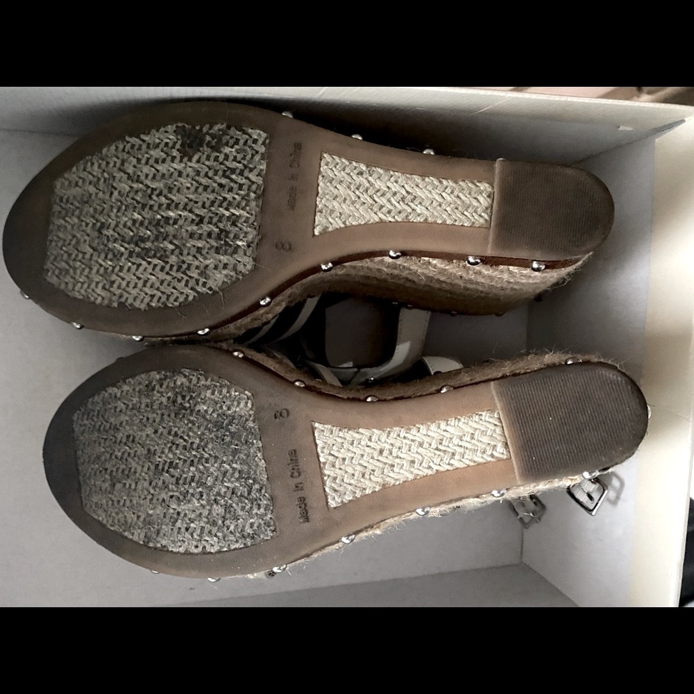 White Ralph Lauren Wedges Sandals - Picture 7 of 10